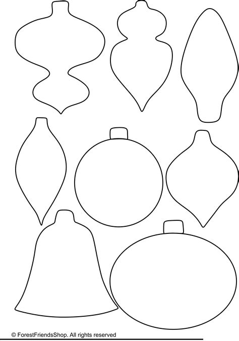Christmas Ornaments Templates Pdf Instant Download Diy Etsy
