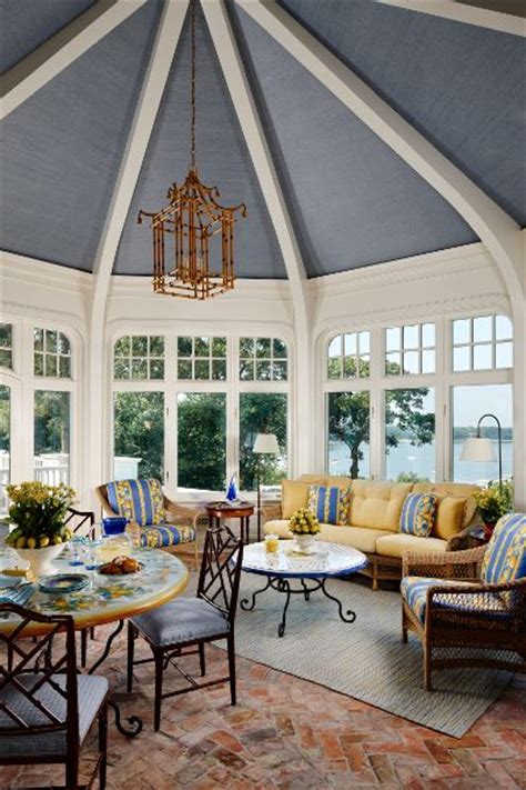 Paint Colors A Blue Ceiling With White Beams The