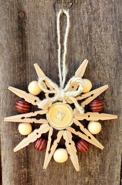 Handmade Clothespin Christmas Ornament In 2021 Christmas Clothespins Clothespin Crafts