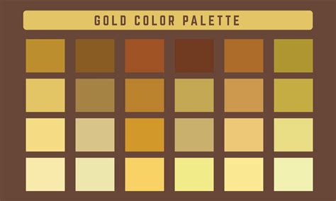 Gold Vector Color Palette Vector Art At Vecteezy