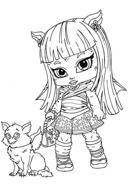 Monster High Baby Rochelle Coloring Pages Monster High Cartoon