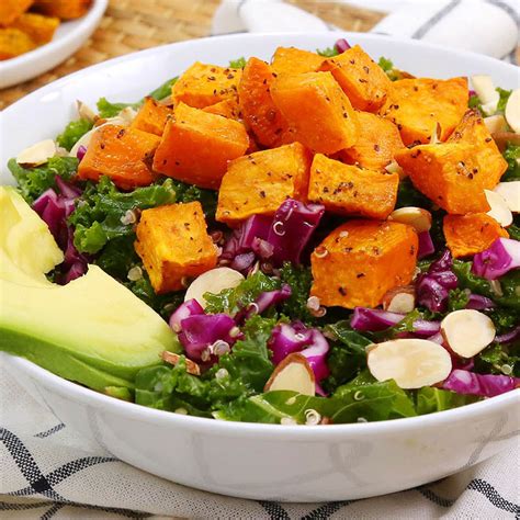 Roasted Sweet Potato Kale Salad The Domestic Geek