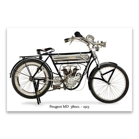 Peugeot Motocyclette Légère 2½ Hp Type “md2” 1913 France Ref 1330