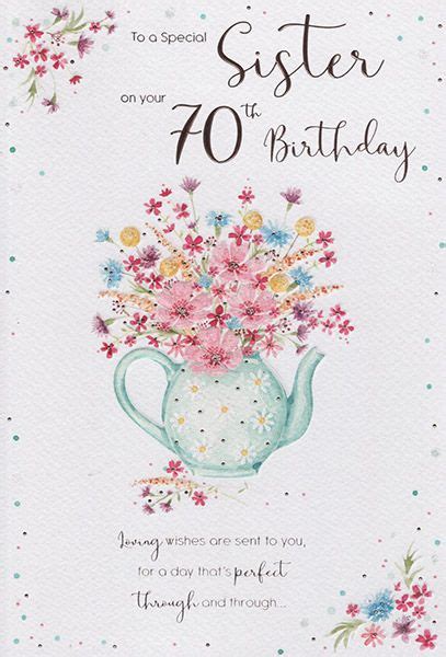 Sister 70th Birthday Card