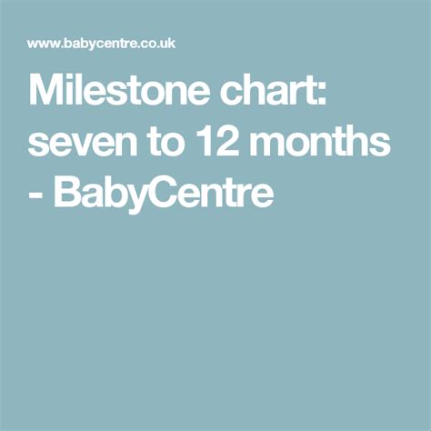 Baby Milestones Seven To 12 Months Milestone Chart Baby Milestone