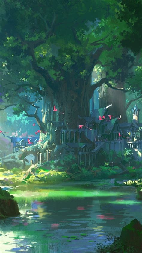 Free Download Anime Forest Scenery 4k Wallpaper 3840x2160 For Your
