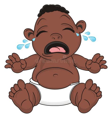 Negro Baby Boy Crying Stock Illustration Illustration Of Emotion
