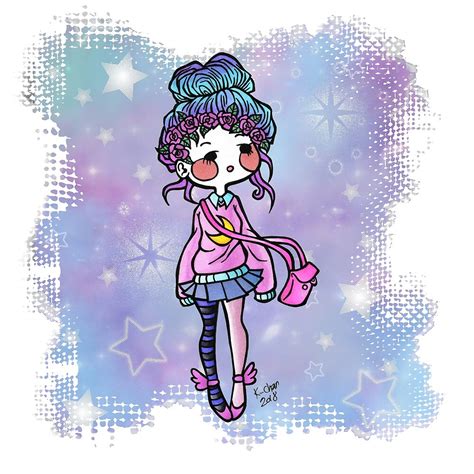 Pastel Goth Fairy Kei Fashion Girl Chibi Kawaii Anime