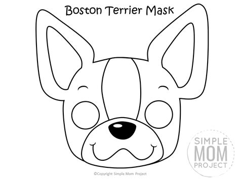 Free Printable Dog Face Mask Templates Dog Mask Puppy Coloring Pages