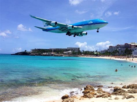 Maho Bay St Maartens Airplane Spotting Beach Two Traveling Texans