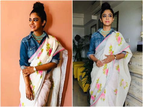 Hi friends, here is the review of trending poornima indrajith designer saree in jute silk. Poornima Indrajith: Poornima Indrajith pairs a denim shirt ...