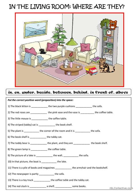 Practice With Prepositions Of Place English ESL Worksheets Pdf Doc