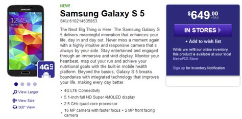Samsung Galaxy S5 Release Date Arrives Device Now Available At Metro