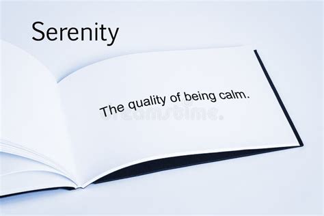 Serenity Concept And Definition Stock Photo Image Of Calmness