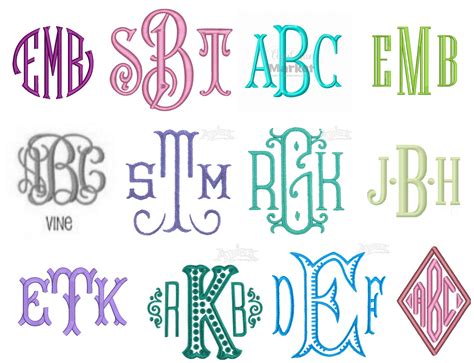 Free Downloadable Monogram Fonts For Embroidery Machi