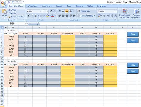 Rozwi Zano Excel Kopiowanie Makrem Tabeli W Jednym Arkuszu Do