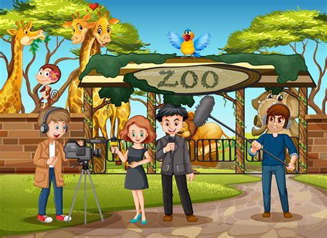 It's high quality and easy to use. An outdoor interview at zoo - Download Free Vectors ...