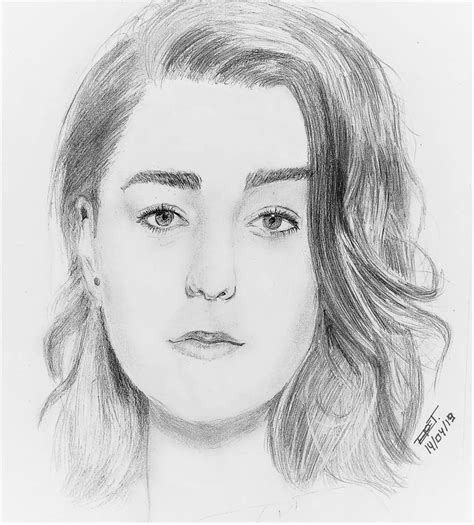 Maisie Williams Drawing Pencil By Goldendream1803 On Deviantart
