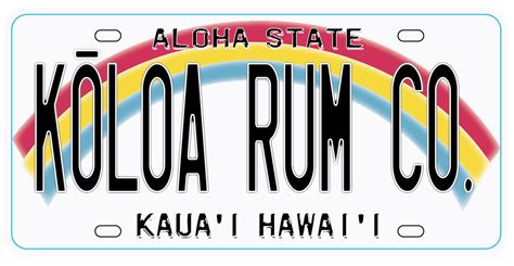 Rainbow License Sticker Koloa Rum Company