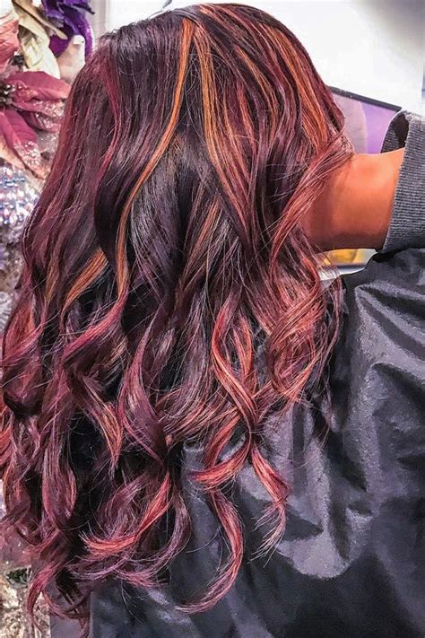 🍇🥜peanut butter and jelly hair beautiful purples burgundies and golds hairstyle inspired by
