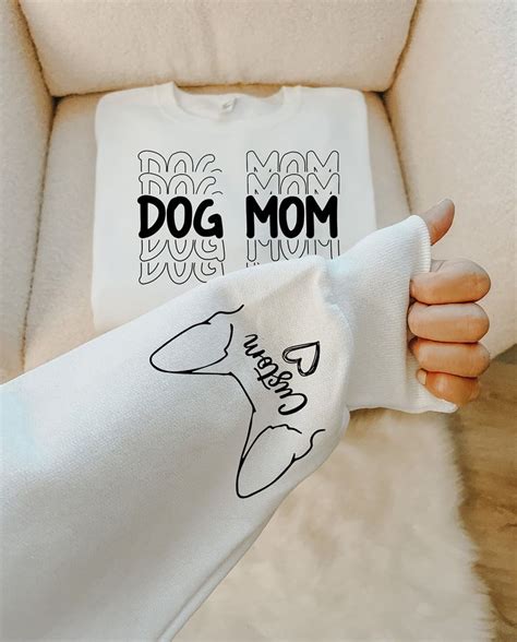 Custom Dog Mama Sweatshirt Custom Dog Hoodie For Woman Personalized