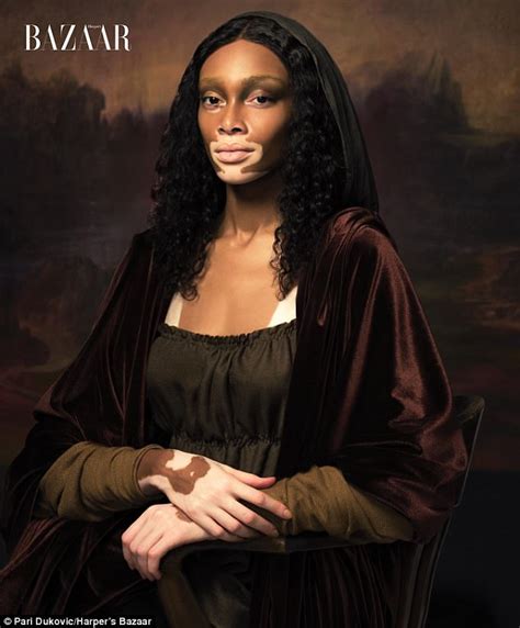 Winnie Harlow Is Transformed Into The Mona Lisa Daily Mail Online