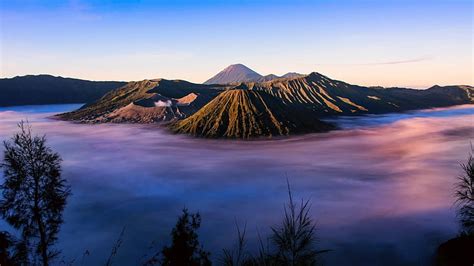 Hd Wallpaper Volcano Mount Bromo Indonesia Java Mount Scenery