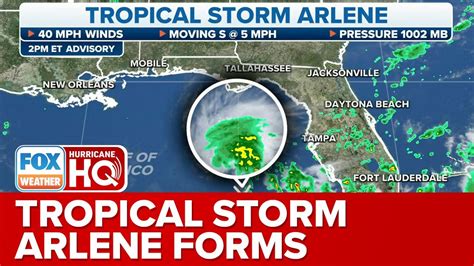 Tropical Storm Arlene Forms In Gulf Of Mexico First Named Storm Of