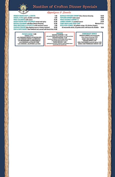 Nautilus Diner-Restaurant Crofton Menu | Crofton, MD