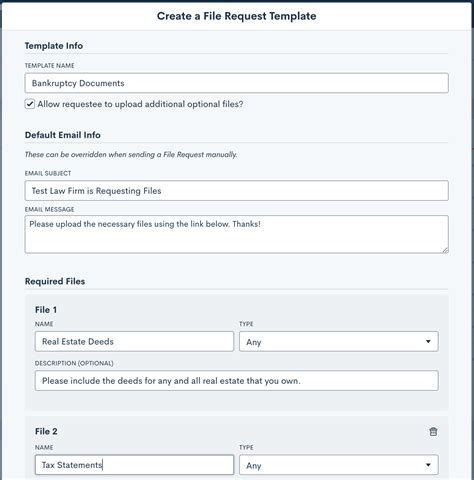 File Request Templates Overview Lawmatics Knowledge Base