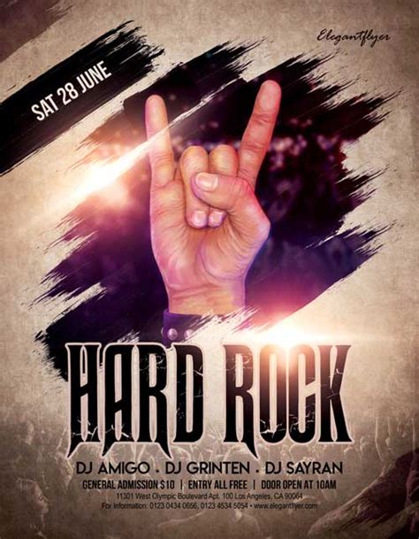 hard rock flyer template concert posters design for photoshop in 2020 labb by ag