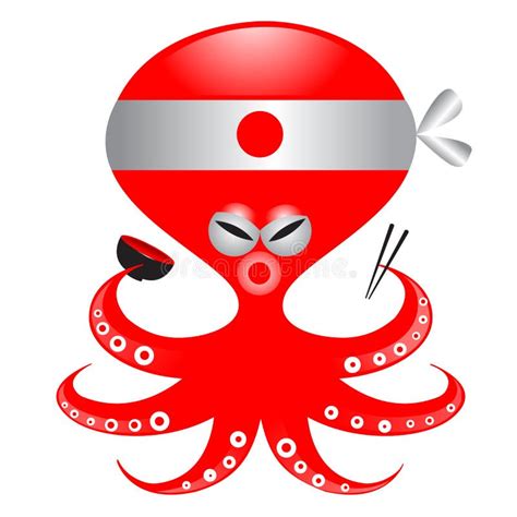 Japanese Octopus Stock Vector Illustration Of Fight Regret 8101783