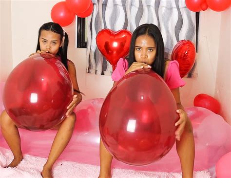 Sexy Camylle And Stella Blow To Pop Your Valentine Inch TT Balloons