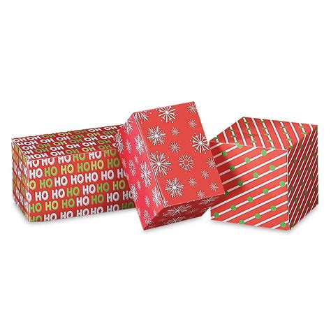 Beautiful printable gift boxes for instant download. Cube/Rectangle Printed Christmas Gift Box Value Pack ...