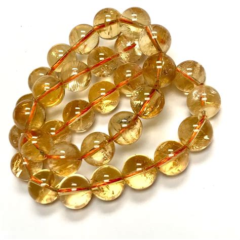 Citrine Round Beads Citrine Gemstone Beads Unusual Citrine Beads