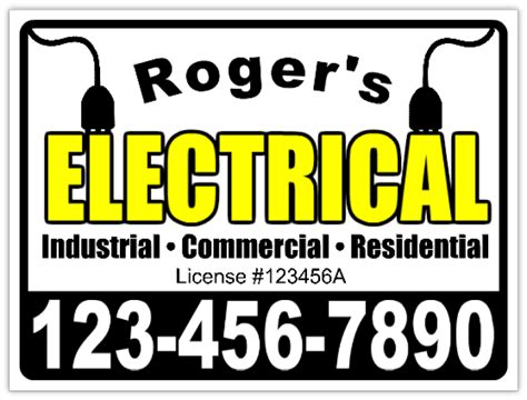 Electrician Advertising Sign Electrical Signs