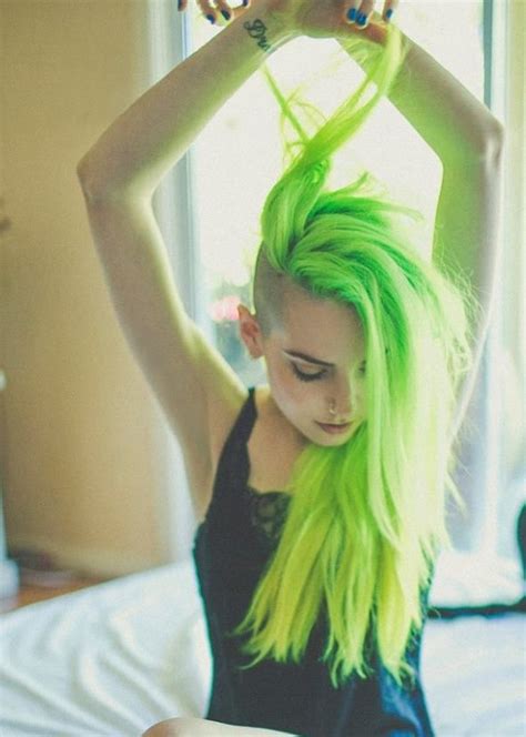 46 Best Images About Lime Green Hair On Pinterest