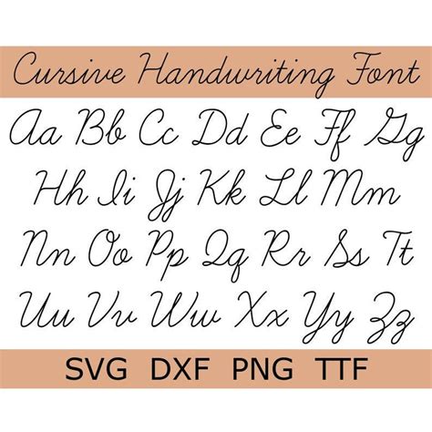 Buy Cursive Font Svg Ttf Cursive Font Handwriting Font School Font Script Font Digital
