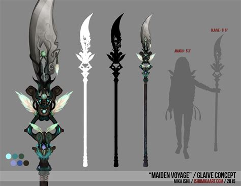 Weapon Concept Glaive Mika Ishii Fantasy Character Design