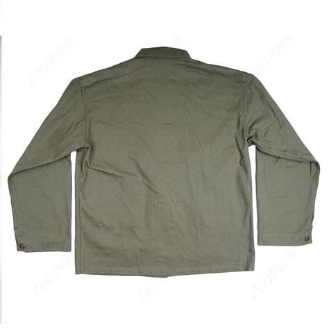 Ww2 Us Soldier Marine Usmc Plain Green Hbt Army Field Coat Jacket Tops