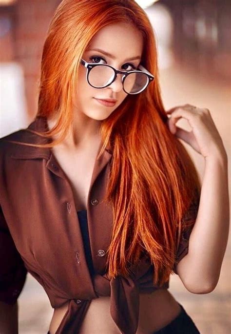 ️cj ️ Red Haired Beauty Red Hair And Glasses Red Hair
