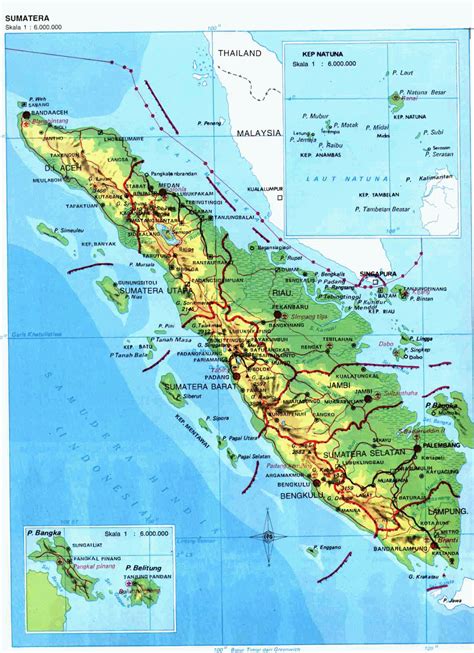 Amazing Indonesia Sumatra Island Map