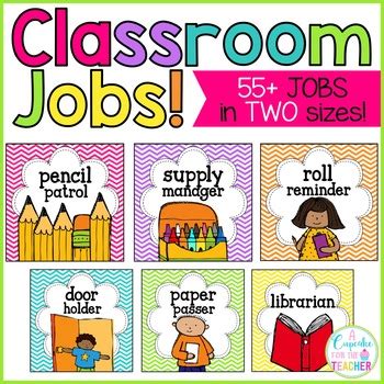 Classroom jobs posted by:er #24273. Classroom Jobs! {Bright Chevron} by A Cupcake for the ...