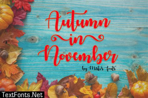 Autumn In November Font