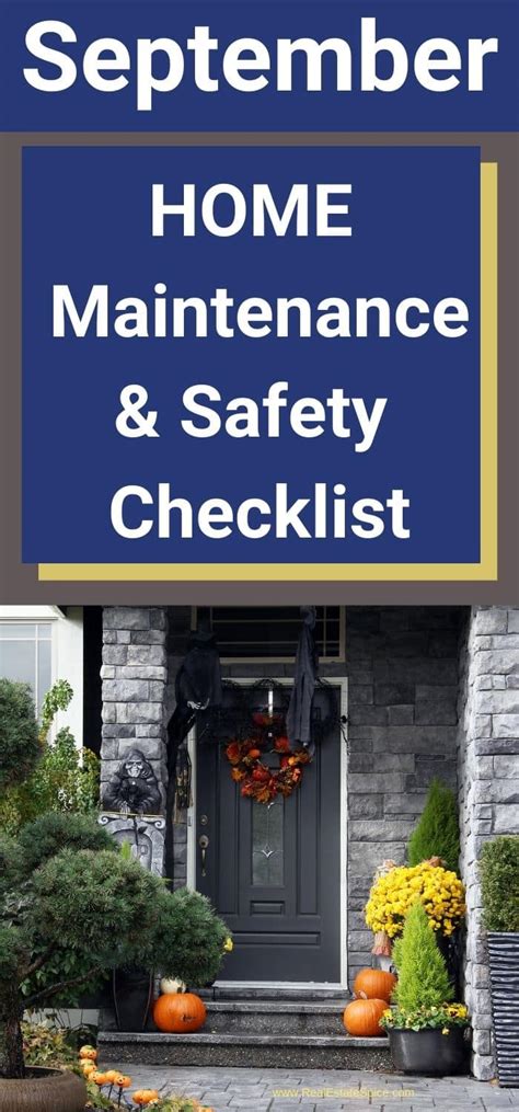 9 September Home Maintenance And Safety Tasks Checklist