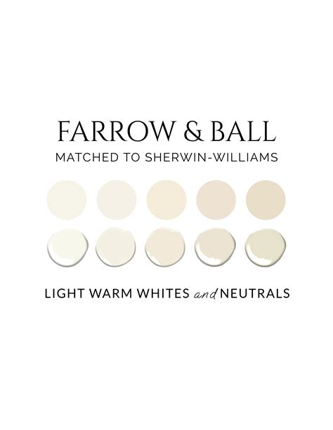 Farrow Ball Matched To Sherwin Williams Farrow Ball Dupes Etsy