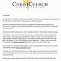 Examples Of Church Welcome Letters