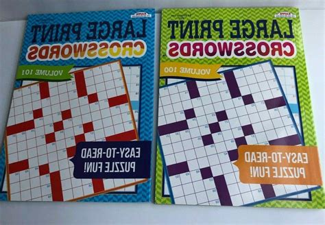 Crossword Puzzles For Seniors Adults Large Print 2