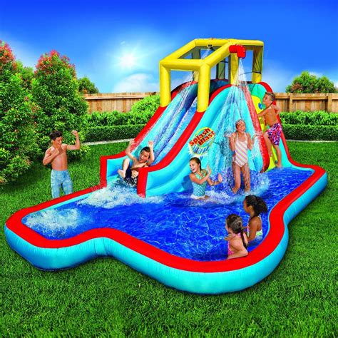 Backyard Inflatable Water Slides Pool Backyard Design Ideas