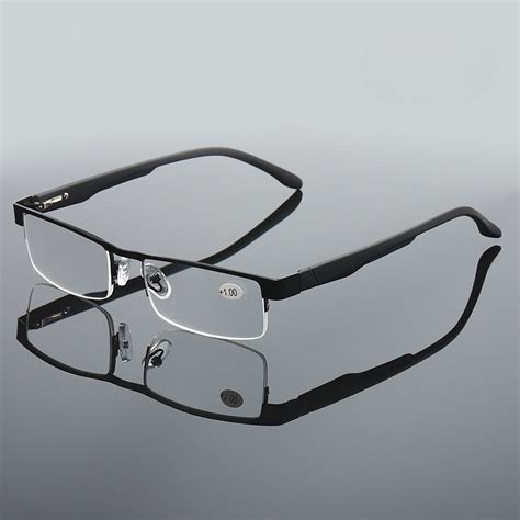 100~ 400 presbyopic glasses metal half frame men s presbyopic glasses middle aged and